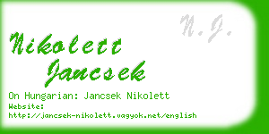 nikolett jancsek business card